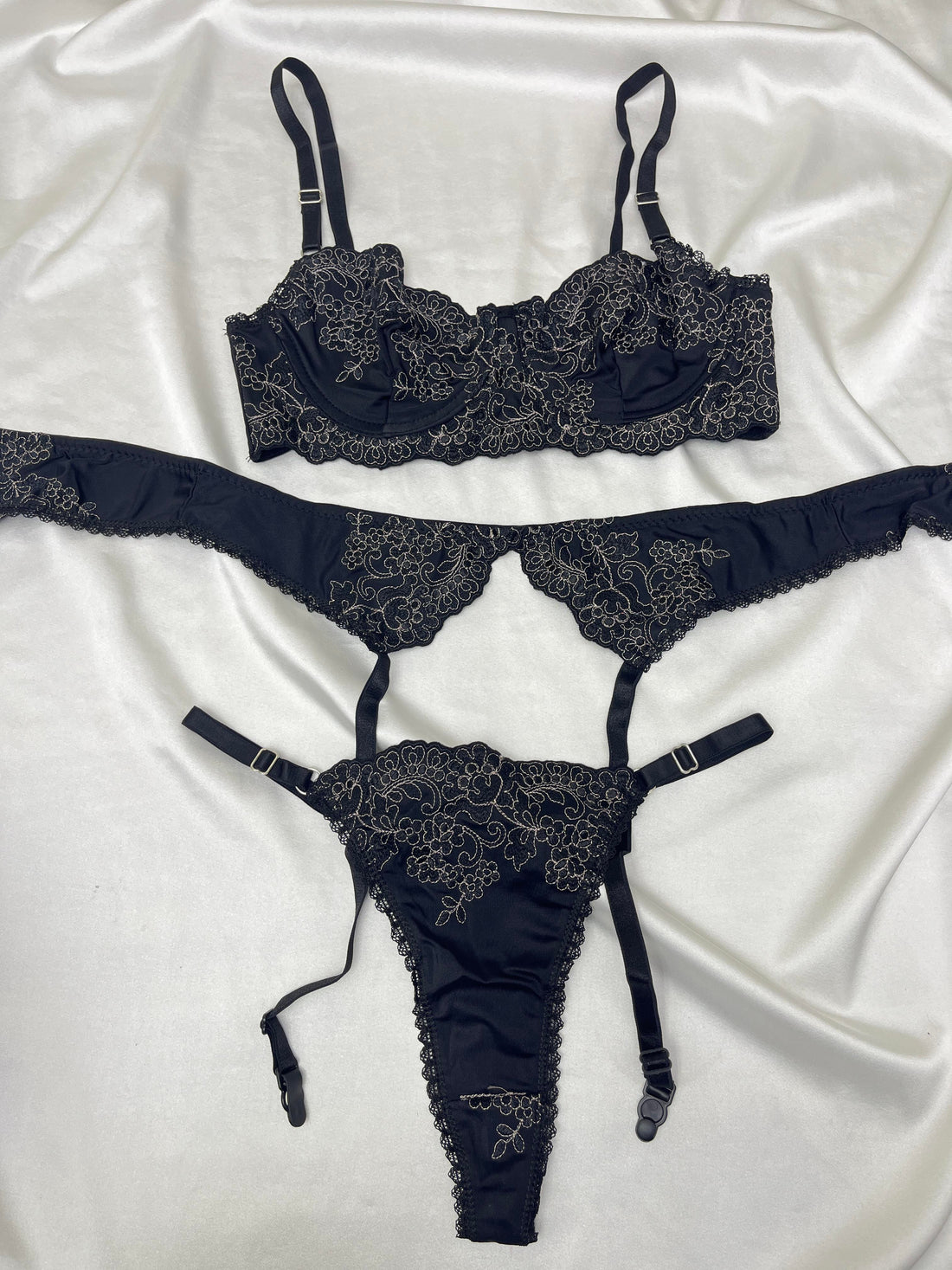 Luna Noir Jartiyer Takımı